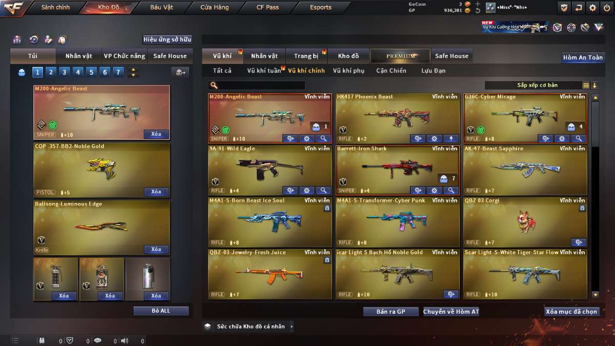 shop acc cf uy tin gia re